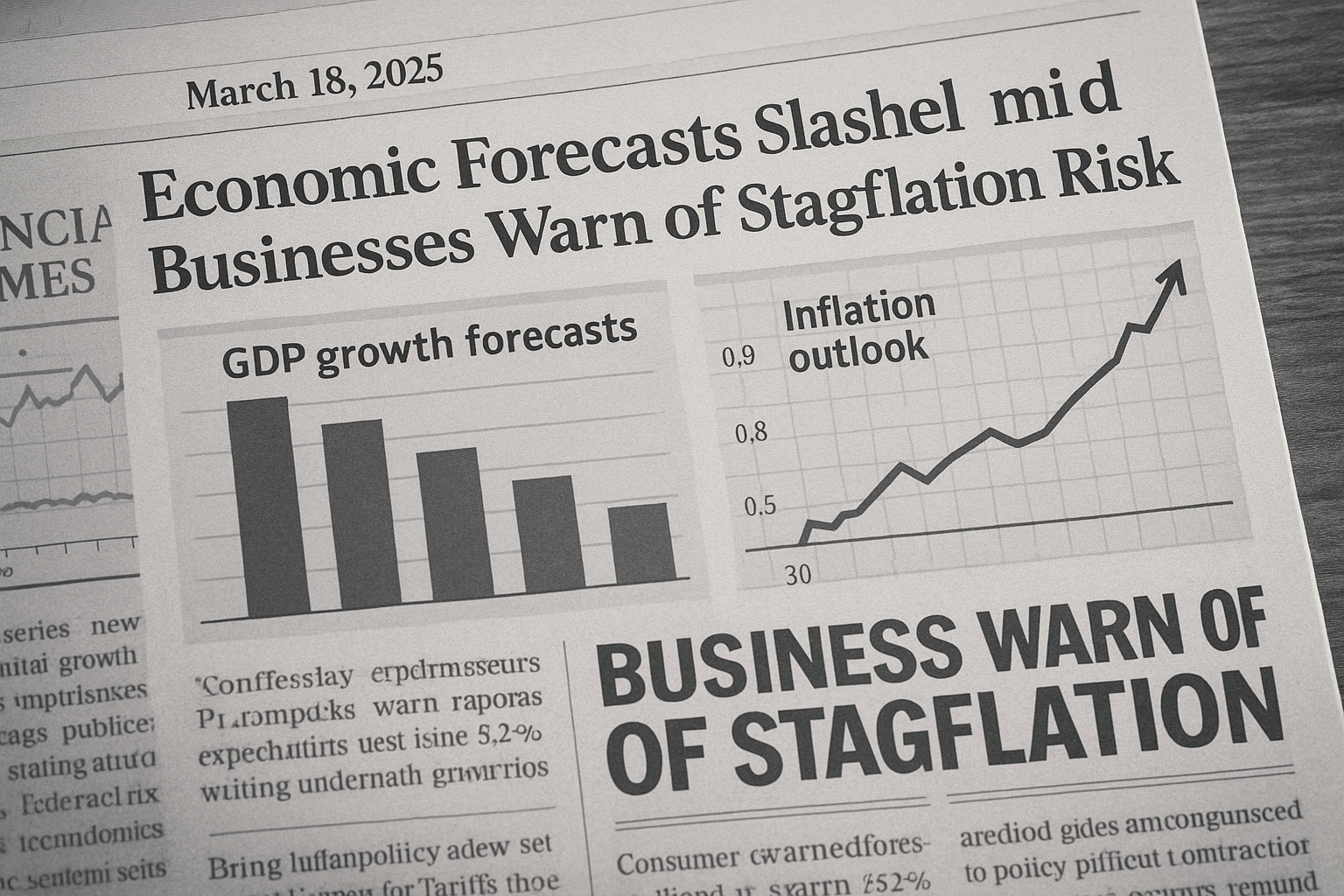 Economic Forecasts Slashed Amid Uncertainty; Businesses Warn of Stagflation Risk